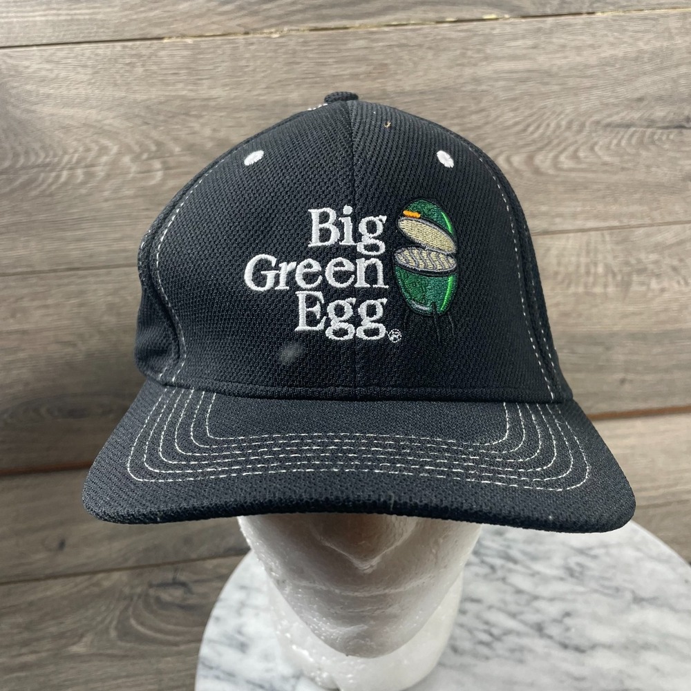 Big Green Egg Hat Mens Black‎ Adjustable Embroidered Logo Barbecue Grill Trucker